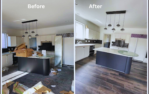 Before and after kitchen